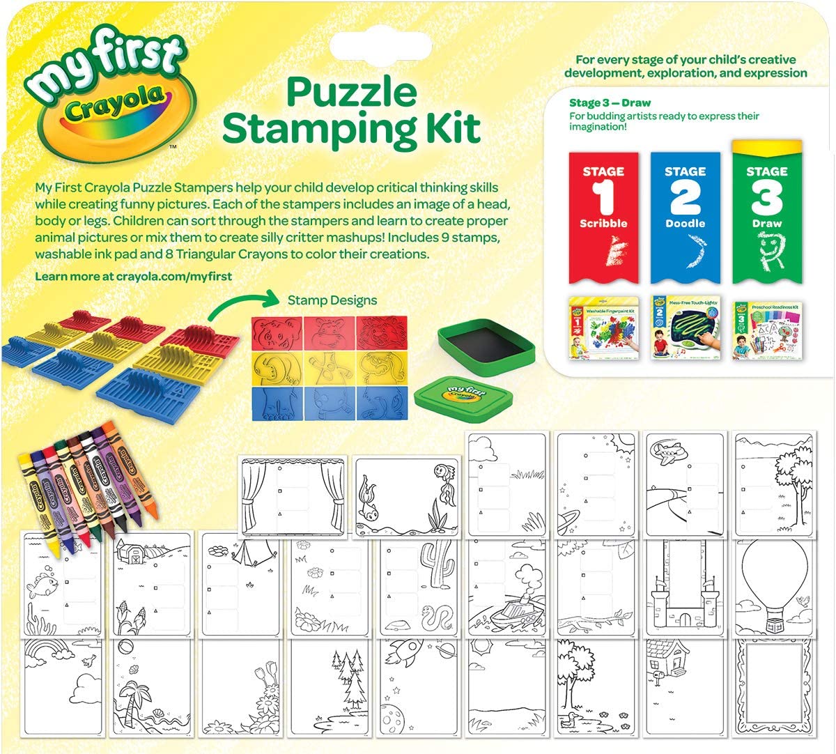 42pc My First Crayola Stage 3 Puzzle Stamping Kit 81-1466 — image 2