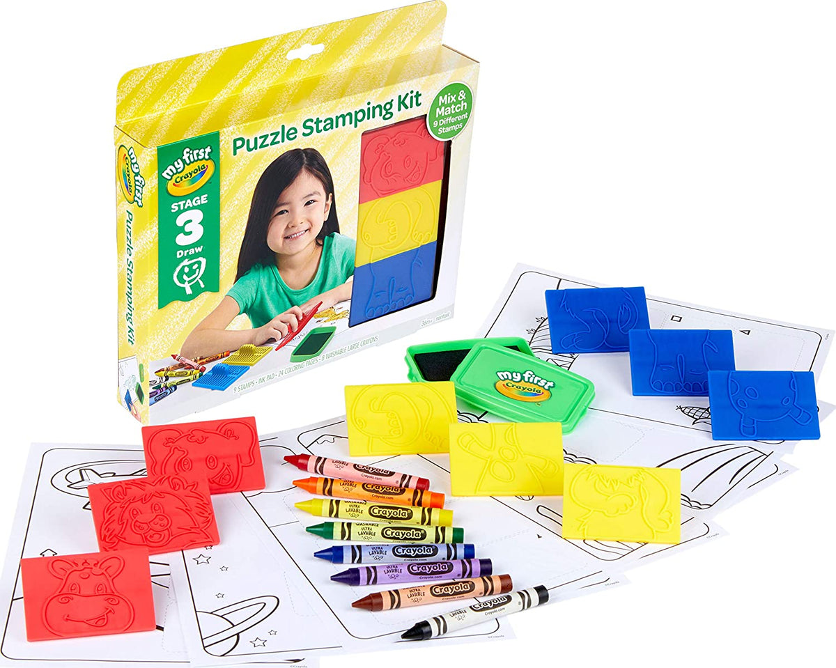 42pc My First Crayola Stage 3 Puzzle Stamping Kit 81-1466 — image 1