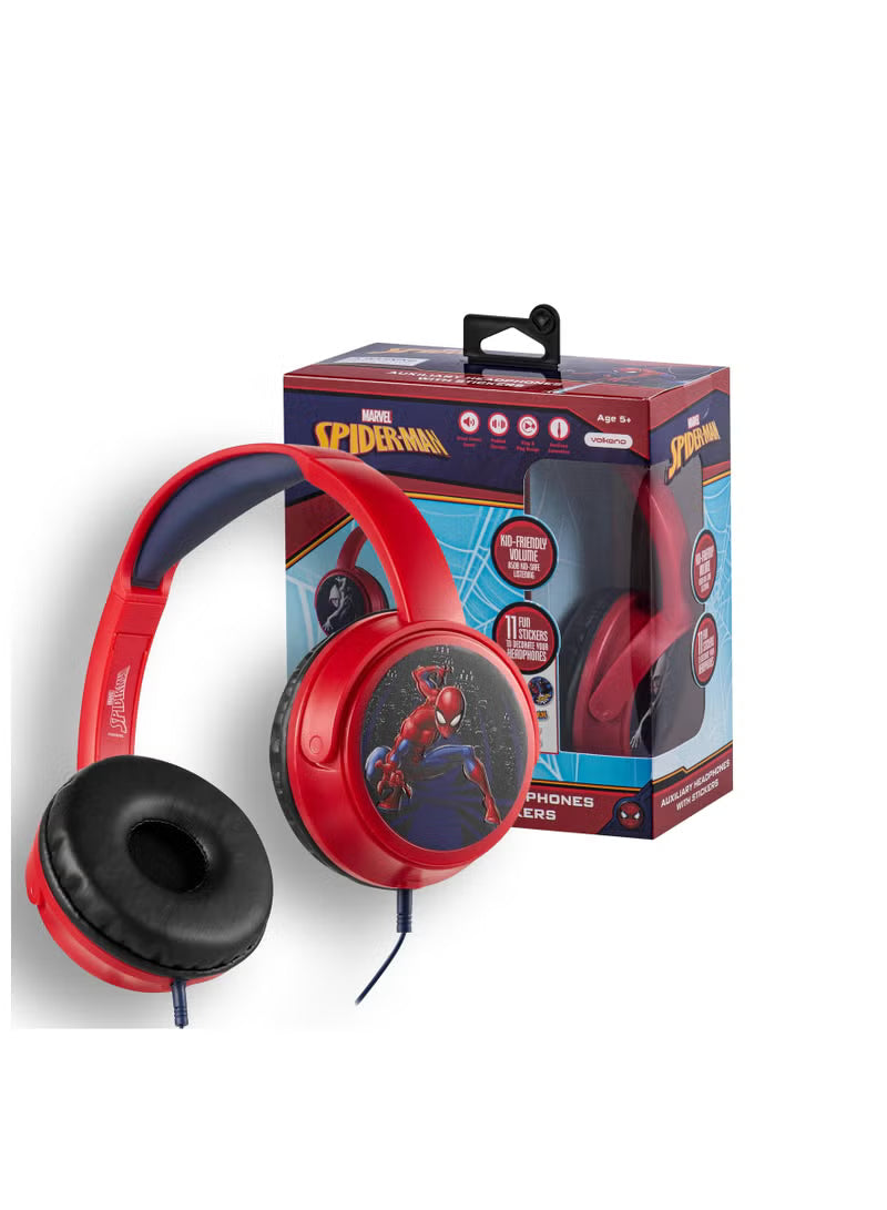 Marvel Spider-Man Auxiliary Headphones With Stickers MV-6513-SM3 — image 1