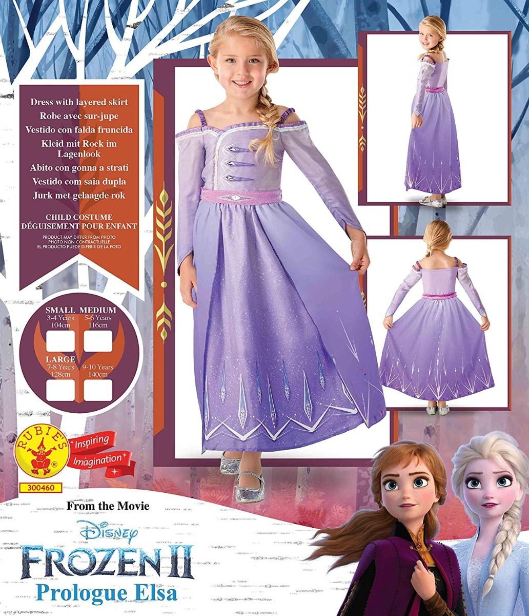 Disney Frozen 2 Princess Elsa Prologue Dress - S/M/L - Colorland Toys