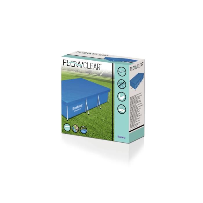 Bestway Flowclear Pro Rectangular Above Ground Swimming Pool Cover Blue 58106 - Colorland Toys