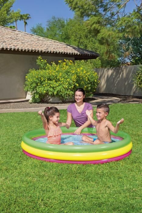 Bestway Inflatable 3-Ring Summer Set Pool 60x12 inch 51103 - Colorland Toys