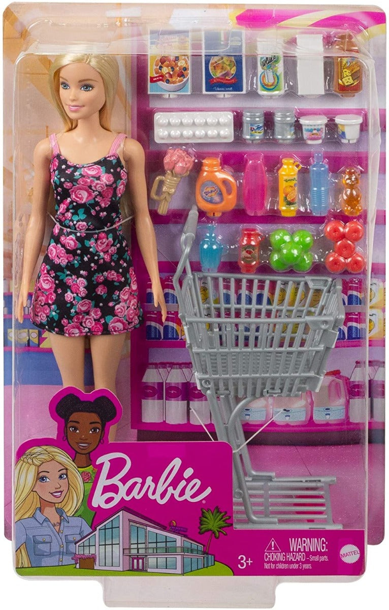 Shopping Cart Barbie Grocery Playset Barbie Shopping Time Doll