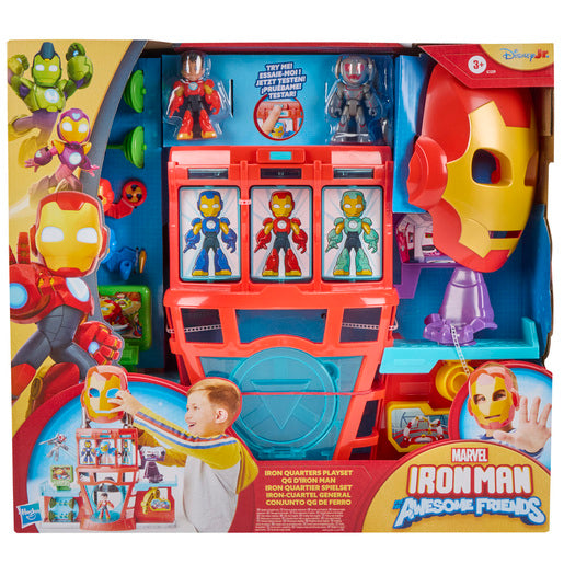 Marvel Iron Man & His Awesome Friends Iron Quarters 3-Inch Playset G1259 - Colorland Toys