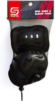 Spartan Knee & Elbow Pads and Wrist Protective Set Black XS SP-9061XS