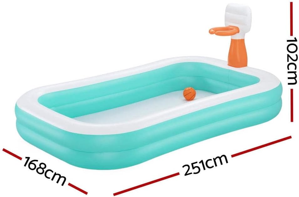 Bestway Dunk N' Splash with Basketball Hoops Family Pool 2.51 x 1.68 x 1.02m 54445