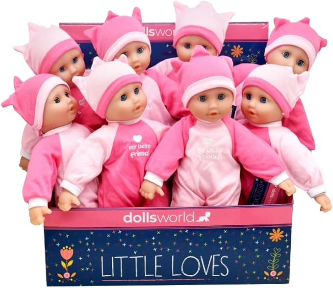 Dolls World Little Loves 12inch Soft Bean Doll Sleeping Eyes 78120