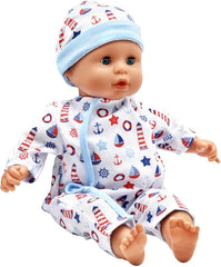 Dolls World Baby Joy 15inch Baby Doll With Sleeping Eyes Bottle & Dummy 78314