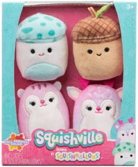 Squishmallows Squishville Mini Fall Friends Squad 4 Pieces