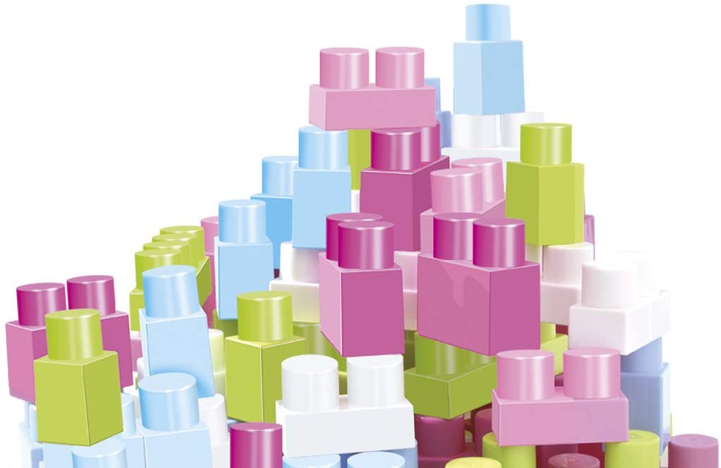 Ecoiffier Maxi Abrick 40 Pieces Blocks With Pink Trolley - Colorland Toys