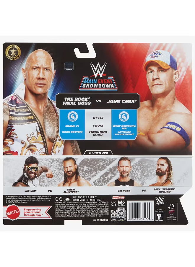 WWE Main Event Showdown The Rock VS John Cena 2-Pack JGD62 — image 3