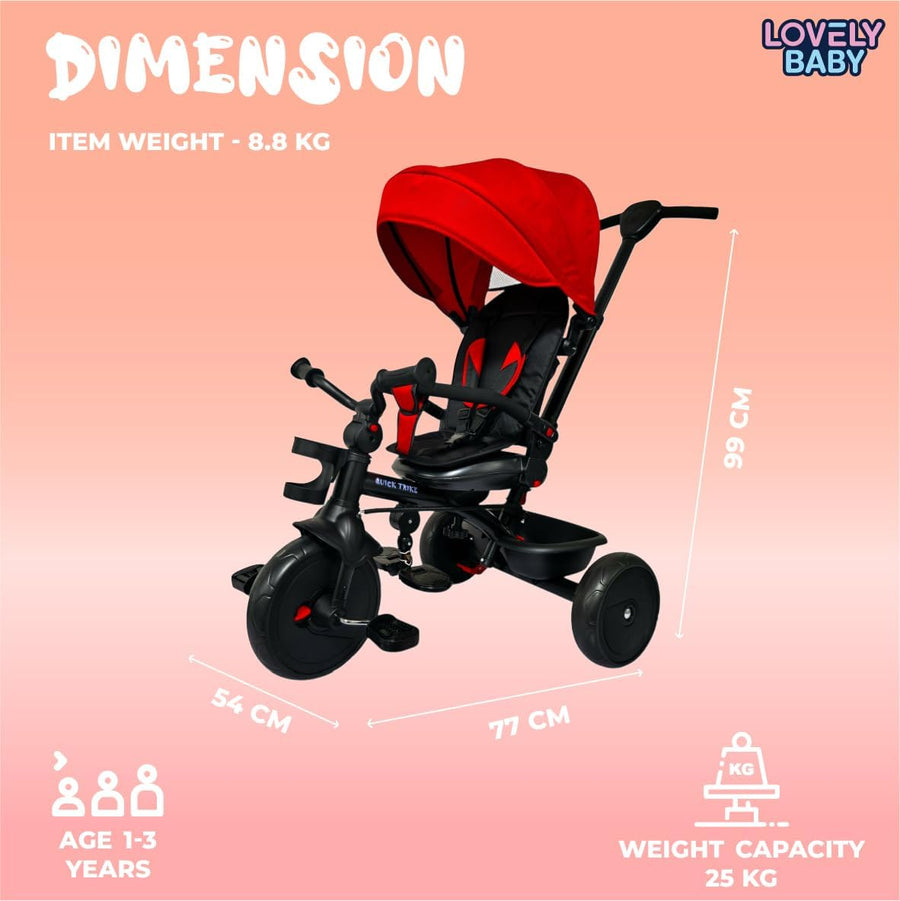 577HC Tricycle for Kids, Grey, Ages 1-3 — image 5