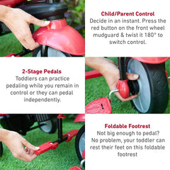 Smartrike Swing DLX Baby Tricycle Red 6500500 - Colorland Toys