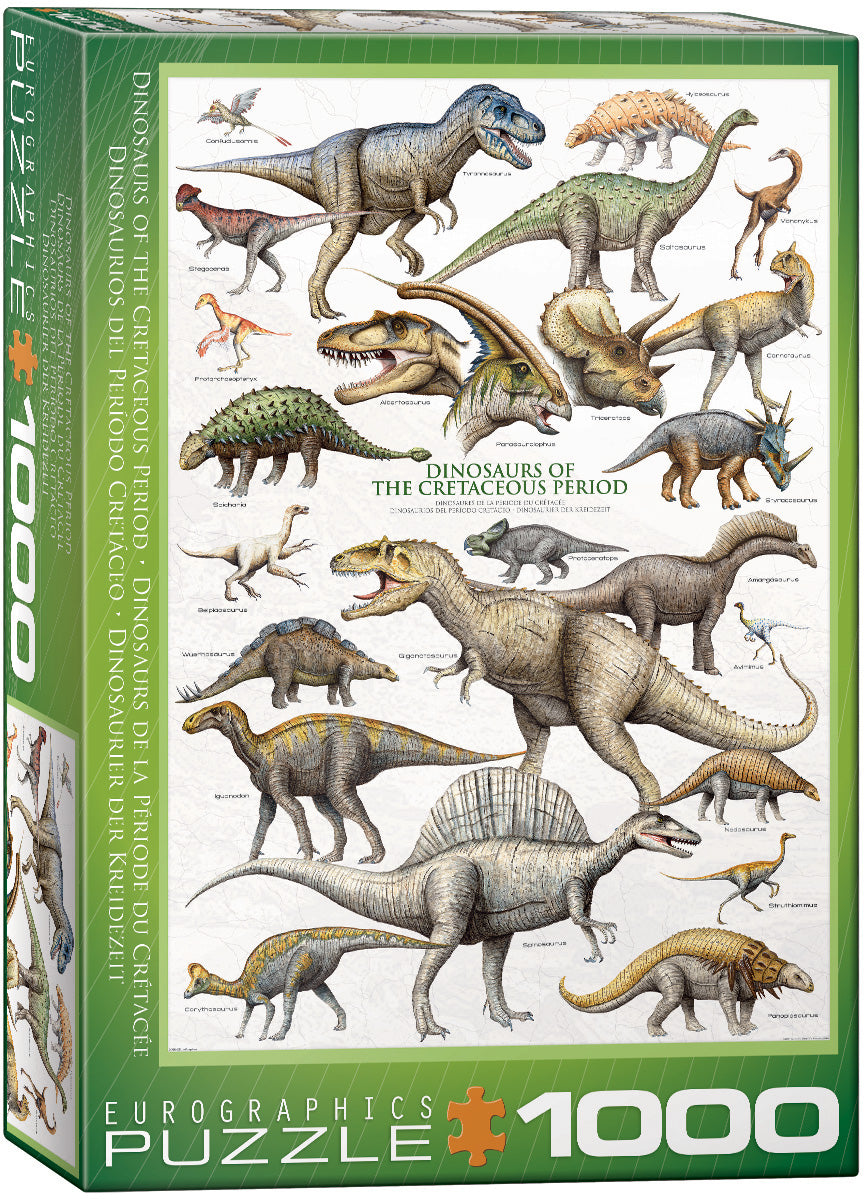 Eurographics Puzzle 1000-Pcs Dinosaurs Of Cretaceous Period 6000-0098