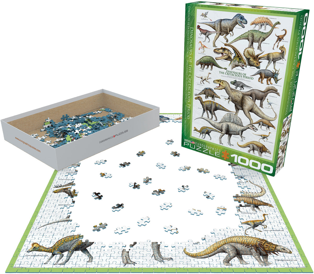Eurographics Puzzle 1000-Pcs Dinosaurs Of Cretaceous Period 6000-0098
