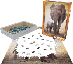 Eurographics Puzzle 1000-Pcs Elephant & Baby 6000-0270