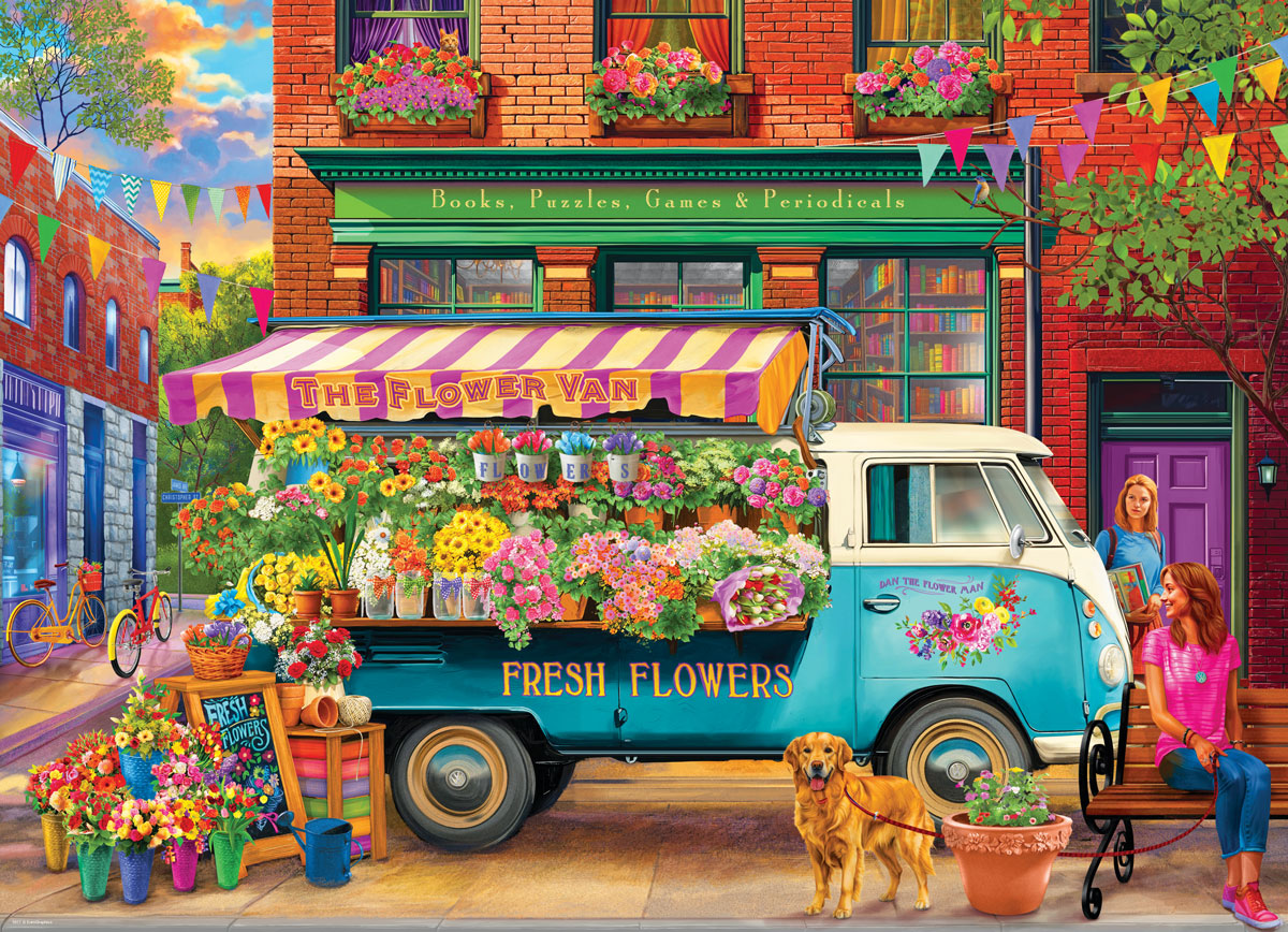 Eurographics Puzzle 1000-Pcs The Flower Van 6000-5917