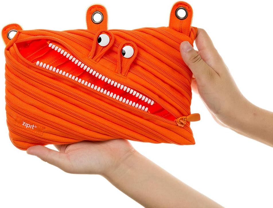 ZIPIT Neon Jumbo Pencil Case – Orange ZTJ-NN - Colorland Toys