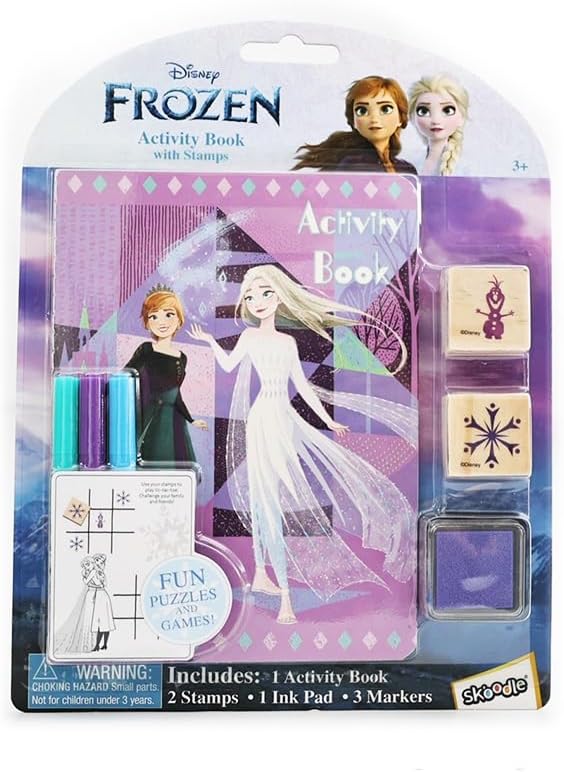Skoodles Frozen Activity Book with Wooden Stampers