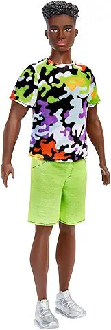 Barbie Ken Fashionistas Doll with Camo Print Shirt DWK44/HBV23/DTF82