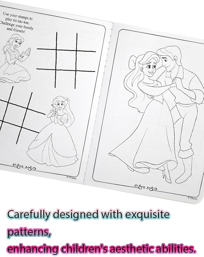 Skoodles Disney Princess Activity Book with Wooden Stampers
