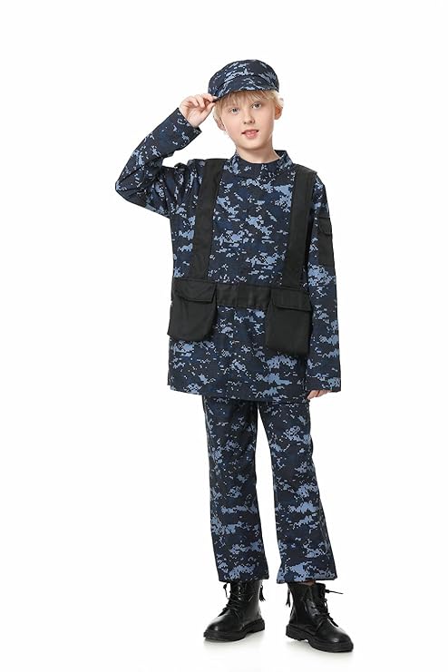 Costume Military Blue 443 8-9 - Colorland Toys