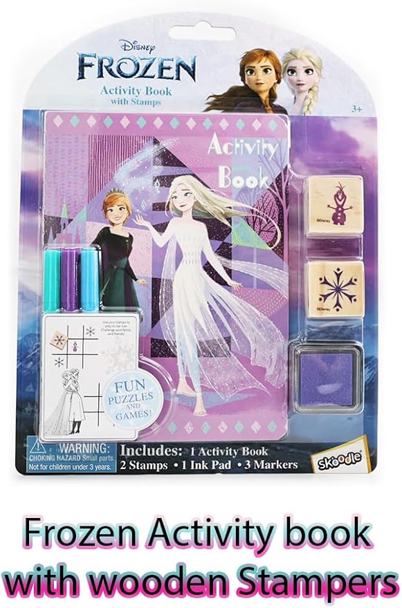Skoodles Frozen Activity Book with Wooden Stampers