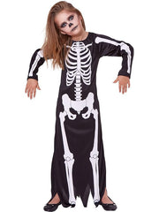 Halloween Costume Skeleton Dress Girl Medium 84612-M