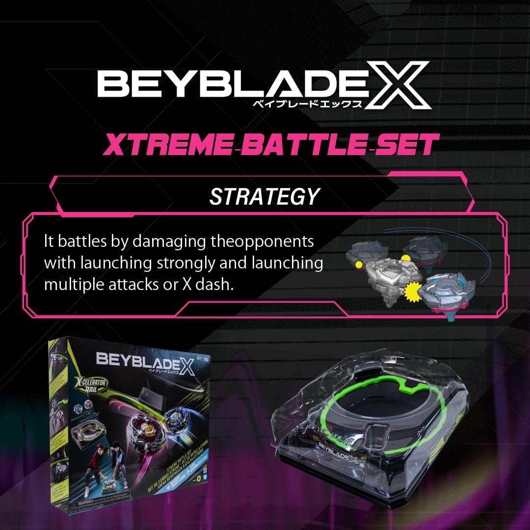 Beyblade X Xtreme Battle Set – Beystadium, 2 Launchers &amp; Tops Included – Model TP9588