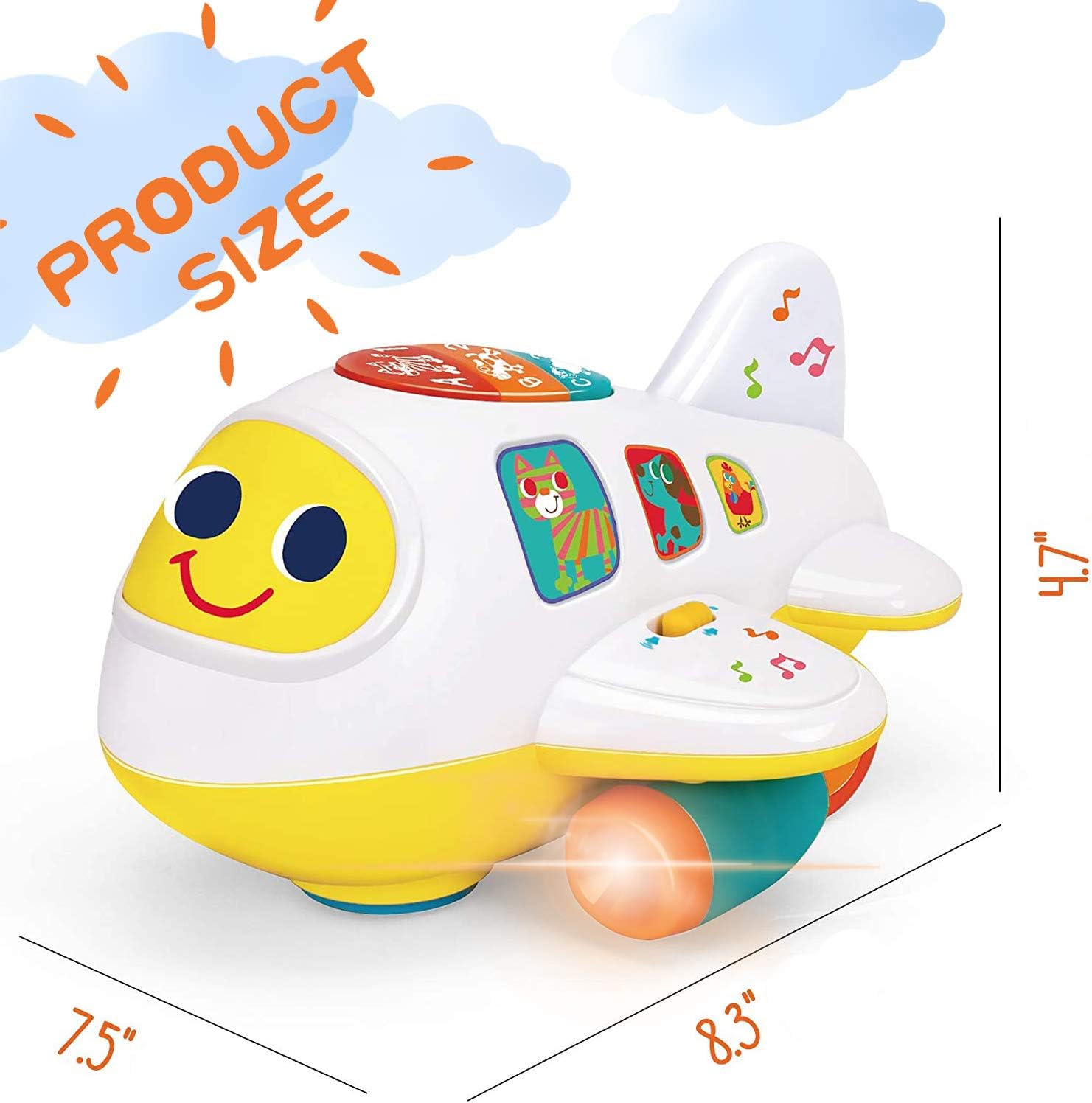 Bump 'n Go Learning Plane 6103 - Colorland Toys