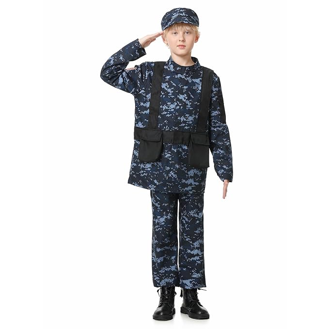 Costume Military Blue 443 8-9 - Colorland Toys