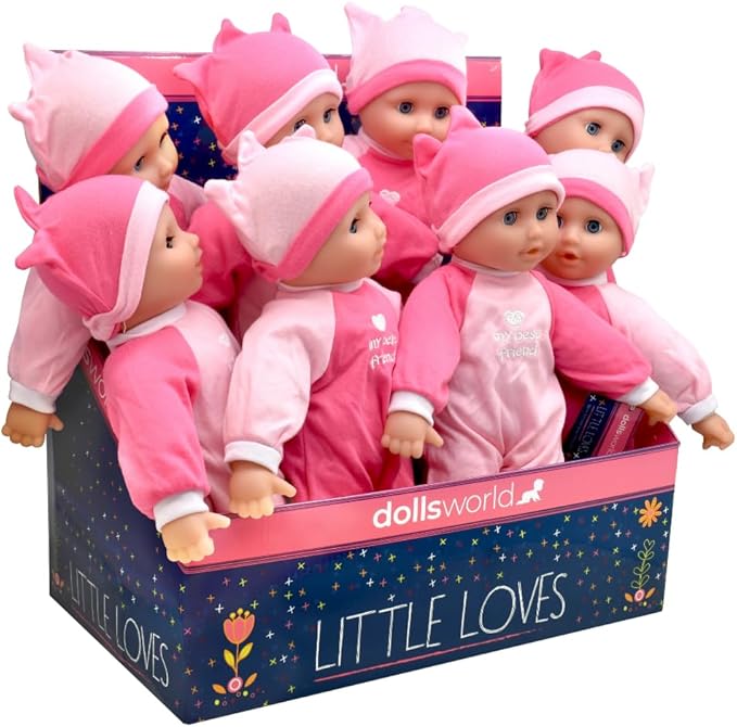 Dolls World Little Loves 12inch Soft Bean Doll Sleeping Eyes 78120