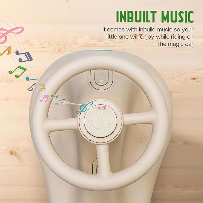Premium Swing Car With Light & Music Pink MN072