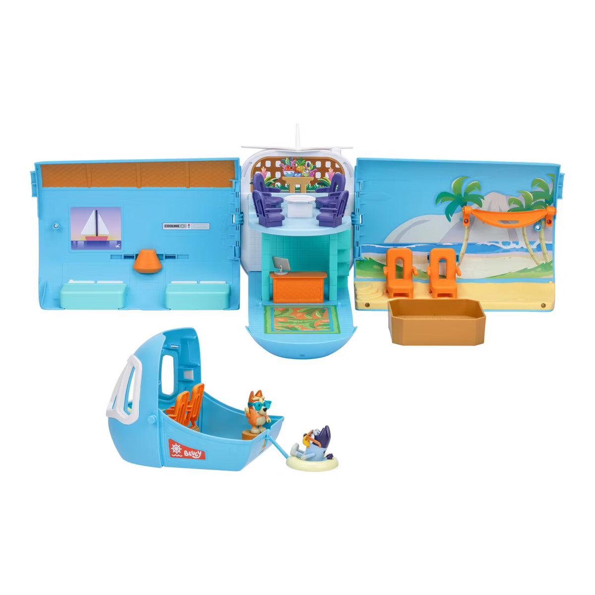 Bluey 3-in-1 Airplane Playset – Plane, Resort & Boat | Lights, Sounds & Exclusive Bluey & Bingo Figures 17670 — image 2