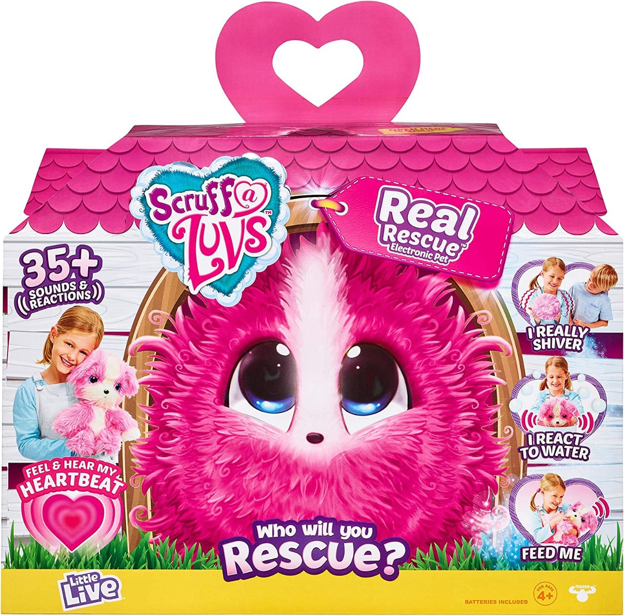 Scruff-A-Luvs Real Rescue Pink 638SEP01 - Colorland Toys