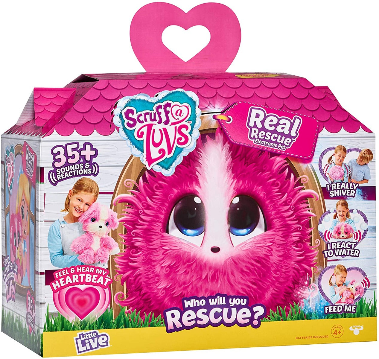 Scruff-A-Luvs Real Rescue Pink 638SEP01 - Colorland Toys
