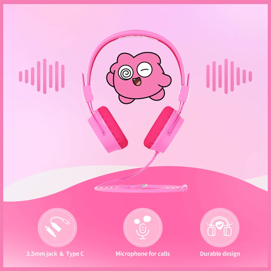 Booma Beats Wired Headphones (Pink) — image 9