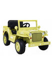 Kids Military Mini Willy Jeep Ride-On Light Green 12V 2M DM103