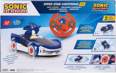 Sonic the Hedgehog Speed Star Lightning Drift RC Car 2.4GHz with LED Lights & 360° Spin – JAKKS Pacific (429974)