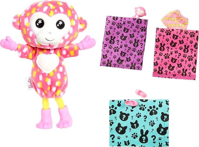 Barbie Cutie Reveal Chelsea Jungle Series Monkey Doll HKR14 - Colorland Toys