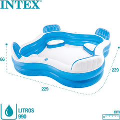 Intex Swim Center Family Lounge Pool 2.29mx2.29mx66cm 56475