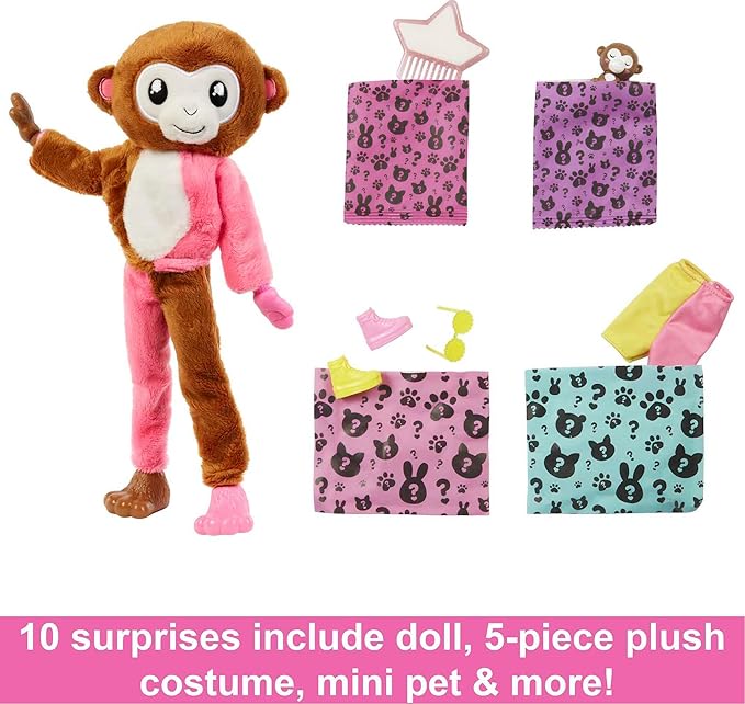 Barbie Cutie Reveal Chelsea Jungle Series Tiger Doll HKR15 - Colorland Toys