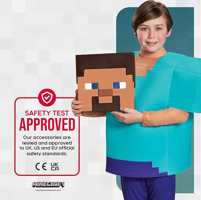 Costume Child Minecraft Creeper Deluxe Dress Up 7-8