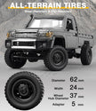 Toyota Land Cruiser LC79 4WD Off-Road Crawler Pickup Truck w/Upgraded LED Lighting (Silver) | MN-82PRO