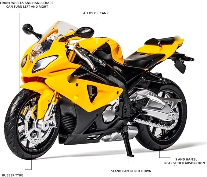 MSZ BMW Motorcycle Diecast S1000RR 1:12 68001A - Colorland Toys