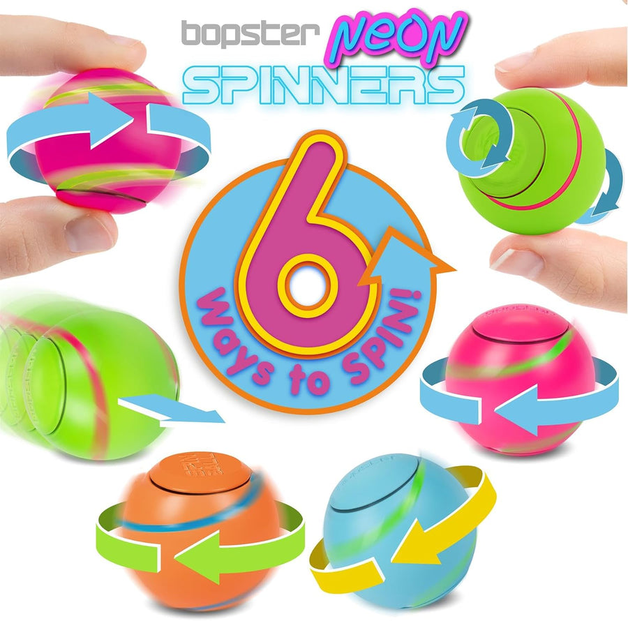 Bopster Fidget Cube Spinner 3pc & Spin Ball 3pc – Assorted Bundle (6pc) — image 5