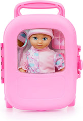 Bayer Design Doll Travel Playset with Trolley and Accessories – 28cm Doll (Model: 92805AC)