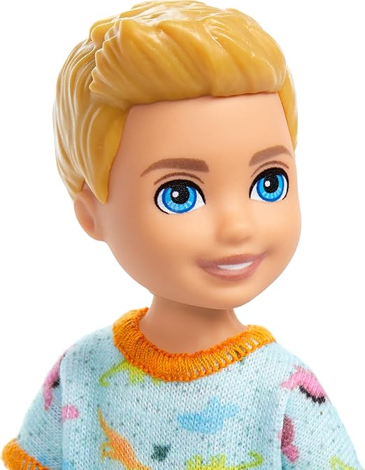 Barbie Club Chelsea Small Boy With One Piece Dino Print DWJ33/HXM98