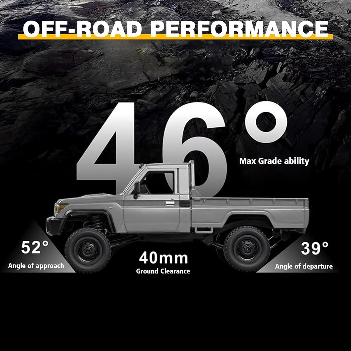 Toyota Land Cruiser LC79 4WD Off-Road Crawler Pickup Truck w/Upgraded LED Lighting (Silver) | MN-82PRO — image 5