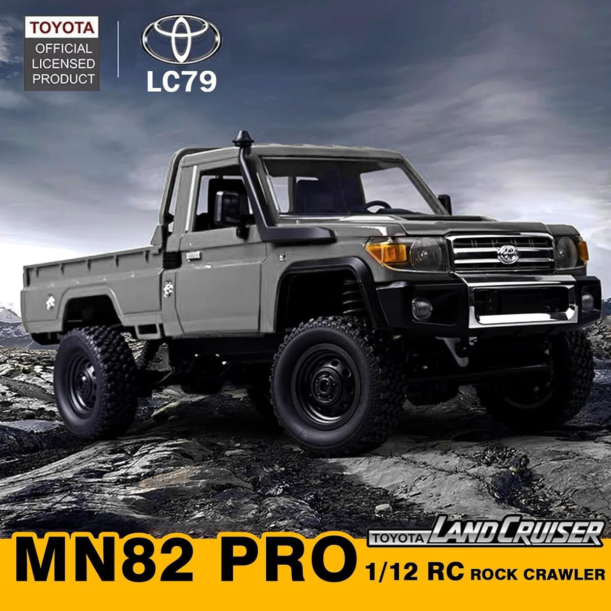 Toyota Land Cruiser LC79 4WD Off-Road Crawler Pickup Truck w/Upgraded LED Lighting (Silver) | MN-82PRO — image 2